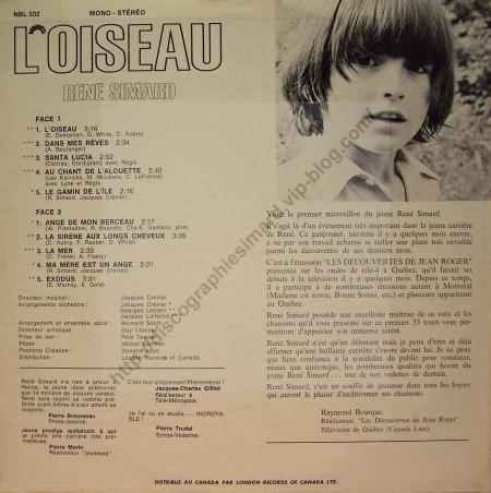 L'oiseau:  Verso